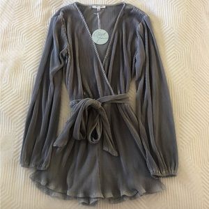 Ribbed Silvery Blue Jumper
